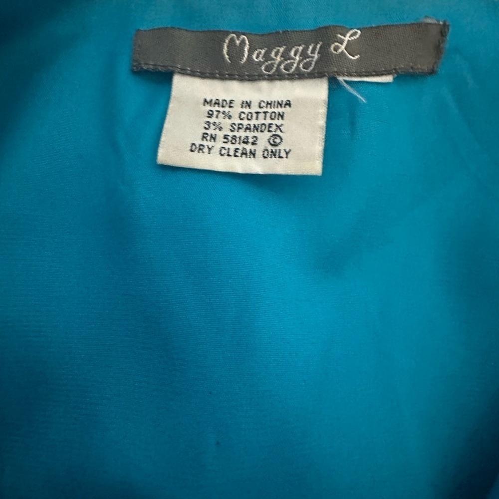 Maggie L Women’s Blue Zip-Up Jacket | Size Large | Lightweight Casual Layer - Picture 4 of 4